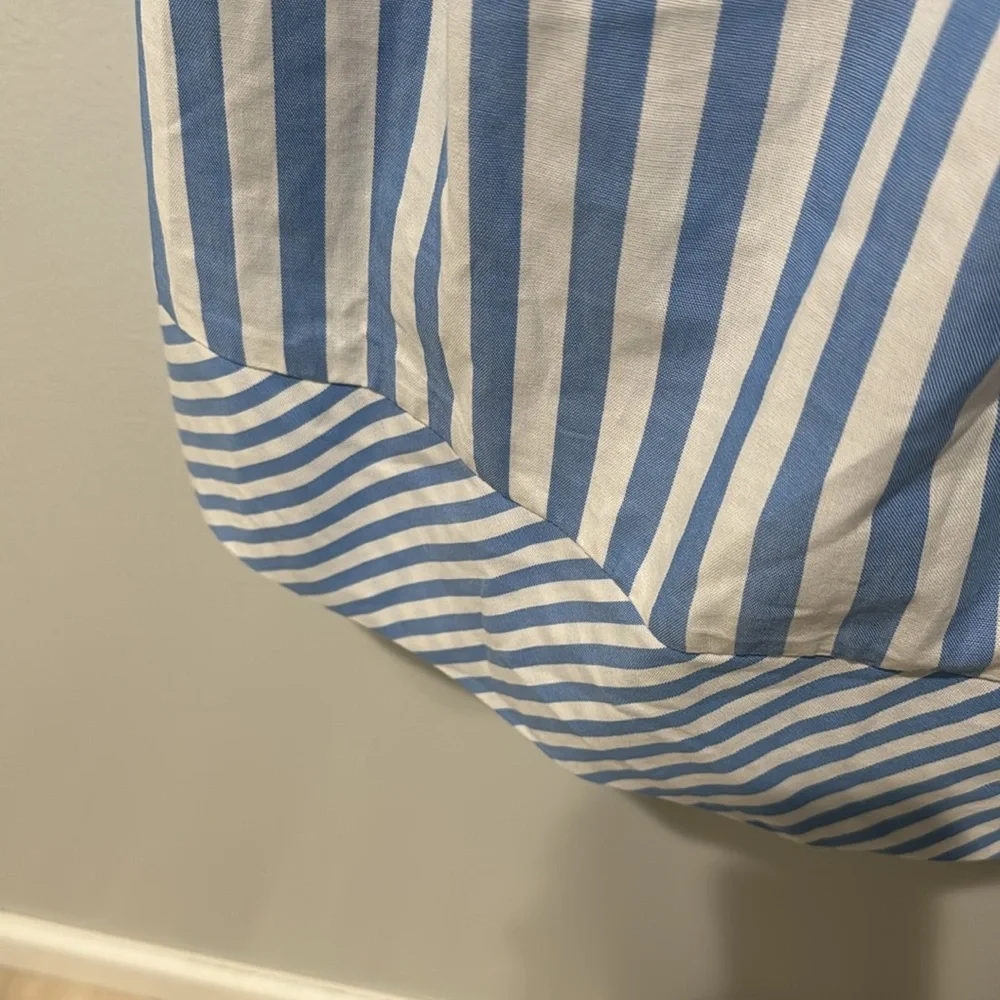 Talbots Women's Dress Blue and White Striped Midi Summer New With Tags Sz 12 - Picture 7 of 11
